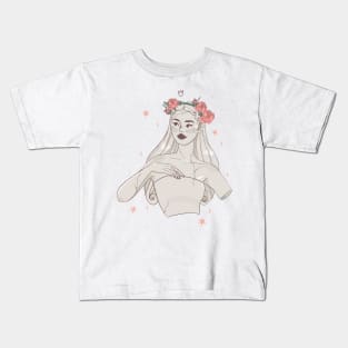 Making a Flower Crown Kids T-Shirt